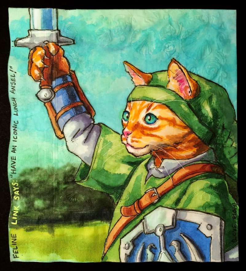 Illustration for article titled Napkin doodles reach new heights with Star Wars characters riding dinosaurs